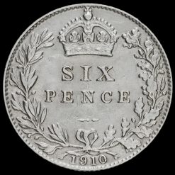 1910 Edward VII Silver Sixpence Reverse