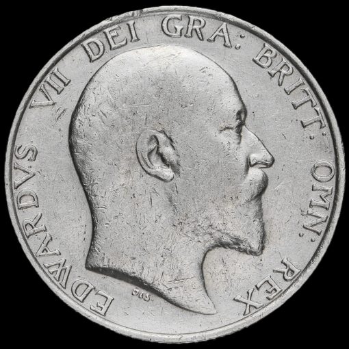 1910 Edward VII Silver Shilling Obverse