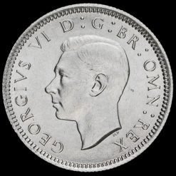 1944 George VI Silver Sixpence Obverse
