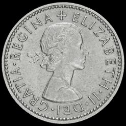 1959 Queen Elizabeth II Scottish Shilling Obverse