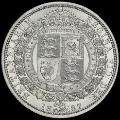 1887 Queen Victoria Jubilee Head Silver Half Crown Reverse