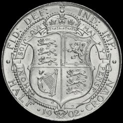 1902 Edward VII Silver Half Crown Reverse
