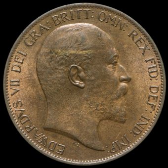 1902 Edward VII Low Tide Penny Obverse