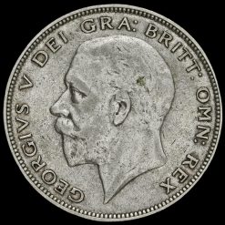 1933 George V Silver Half Crown Obverse