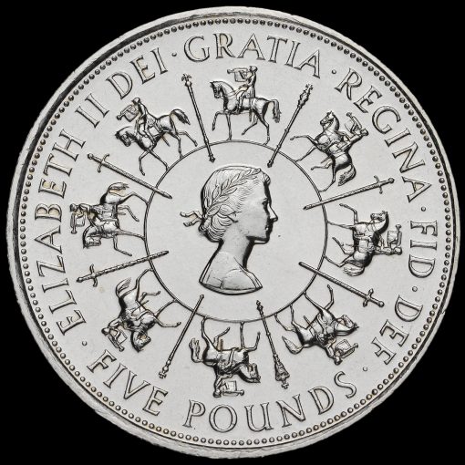 1993 Elizabeth II 40th Anniversary of Coronation Crown £5 Coin Obverse