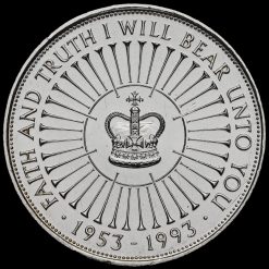 1993 Elizabeth II 40th Anniversary of Coronation Crown £5 Coin Reverse