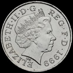 1999 Elizabeth II Millennium £5 Coin Obverse