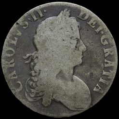 1668 Charles II Early Milled Silver Crown Obverse