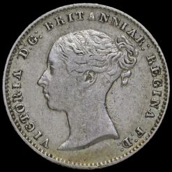 1854 Queen Victoria Young Head Silver Fourpence / Groat Obverse