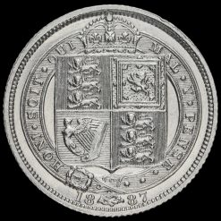 1887 Victoria Sixpence, R over I (R/I) in Victoria, Gratia & Britt, Very Rare Reverse