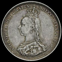 1887 Queen Victoria Jubilee Head Silver Shilling Obverse