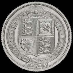 1887 Queen Victoria Jubilee Head Silver Sixpence Reverse
