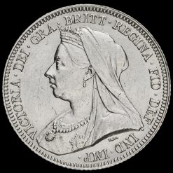 1893 Queen Victoria Veiled Head Silver Shilling Obverse