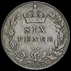 1902 Edward VII Silver Sixpence Reverse