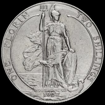 1907 Edward VII Silver Florin Reverse
