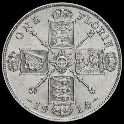 1914 George V Silver Florin Reverse