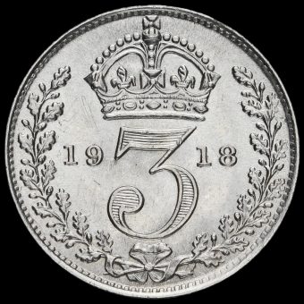 1918 George V Silver Threepence Reverse