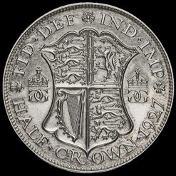 1927 George V Silver Proof Half Crown Reverse