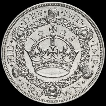 1928 George V Silver Wreath Crown Reverse