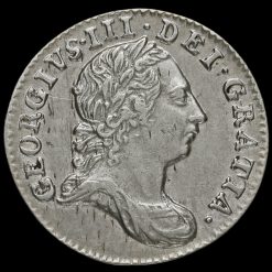 1763 George III Early Milled Silver Maundy Threepence Obverse