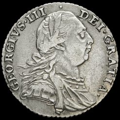 1787 George III Early Milled Silver Shilling Obverse
