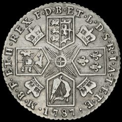 1787 George III Early Milled Silver Shilling Reverse