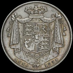 1834 William IV Milled Silver Half Crown Reverse