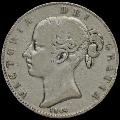 1844 Queen Victoria Young Head Silver Crown Obverse