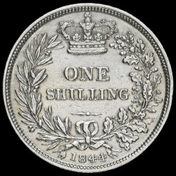 1844 Queen Victoria Young Head Silver Shilling Reverse