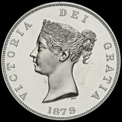 1879 Queen Victoria Spink Patina Collection Silver Proof Crown Obverse