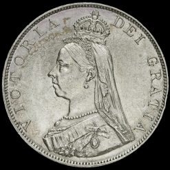 1887 Queen Victoria Jubilee Head Silver Double Florin Obverse