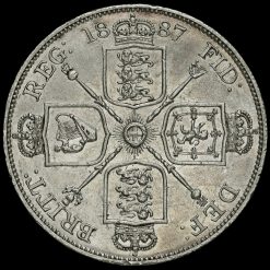 1887 Queen Victoria Jubilee Head Silver Double Florin Reverse