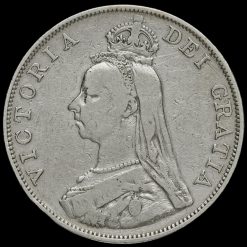 1888 Queen Victoria Jubilee Head Silver Double Florin Obverse