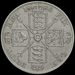 1888 Queen Victoria Jubilee Head Silver Double Florin Reverse