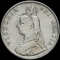 1890 Queen Victoria Jubilee Head Silver Double Florin Obverse