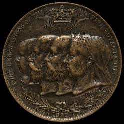 1897 Queen Victoria Copper Diamond Jubilee Medal by H Grueber & Co Obverse