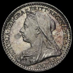 1899 Queen Victoria Veiled Head Silver Maundy Penny Obverse