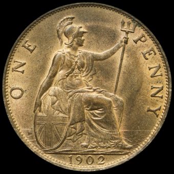 1902 Edward VII Penny Reverse