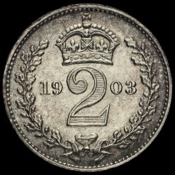 1903 Edward VII Silver Maundy Twopence Reverse