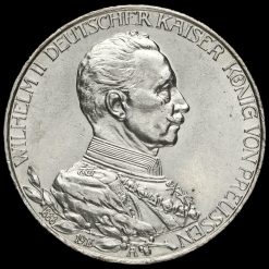 German States, Prussia 1913 Wilhelm II Silver 3 Mark Obverse