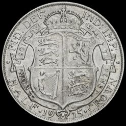 1915 George V Silver Half Crown Reverse