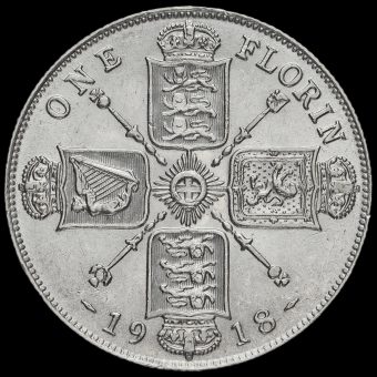 1918 George V Silver Florin Reverse
