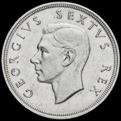 South Africa 1948 Silver 5 Shillings Coin Obverse