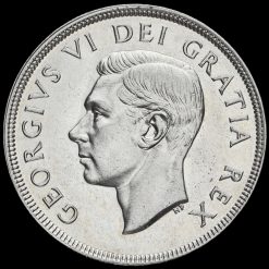 Canada 1949 George VI Silver Dollar Obverse