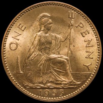 1953 Elizabeth II Penny Reverse