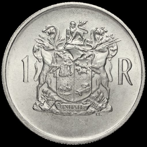 South Africa 1969 Silver 1 Rand Reverse