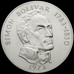 Panama 1973 Silver 20 Balboas Coin Obverse