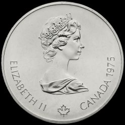 Canada 1975 .925 Silver 10 Dollars, Montreal Olympics, Canoeing Obverse
