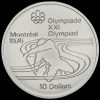 Canada 1975 .925 Silver 10 Dollars, Montreal Olympics, Canoeing Reverse