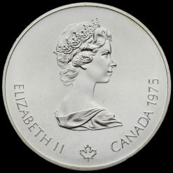 Canada 1975 .925 Silver 10 Dollars, Montreal Olympics, Shotput Obverse